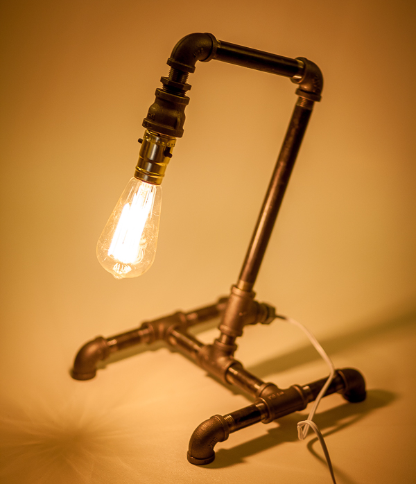Diy Industrial Lamp Cool Desk Made From Pipe Amy Design Blog - Water Pipe Lamp Diy