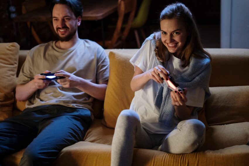 couple playing games